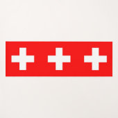 Patriotische Yoga Mats mit Schweizer Flagge Yogamatte (Vorderseite (Horizontal))