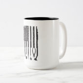 Patriotische Zahnarzt-Zahnarzthelfer-amerikanische Zweifarbige Tasse (VorderseiteRechts)