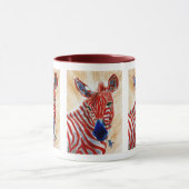 Patriotische Zebra-Tasse Tasse (Zentrum)