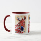 Patriotische Zebra-Tasse Tasse (Links)