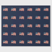 Patriotische Zeitschrift American Flag Holiday Wra Geschenkpapier (Flach)