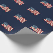 Patriotische Zeitschrift American Flag Holiday Wra Geschenkpapier (Ecke)