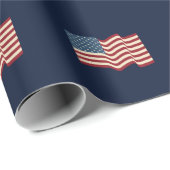 Patriotische Zeitschrift American Flag Holiday Wra Geschenkpapier (Rolleneckpunkt)