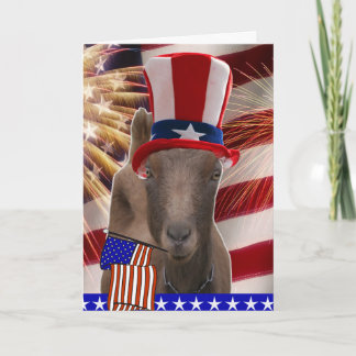 PATRIOTISCHE ZIEGE 4. VON JULI-GESCHENKEN KARTE