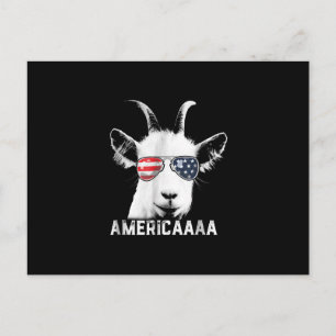Patriotische Ziege Funny Goat America Ankündigungspostkarte