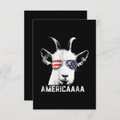 Patriotische Ziege Funny Goat America Begleitkarte (Vorne/Hinten)