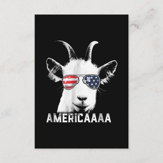 Patriotische Ziege Funny Goat America Begleitkarte (Vorderseite)