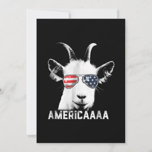 Patriotische Ziege Funny Goat America Feiertagskarte