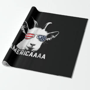 Patriotische Ziege Funny Goat America Geschenkpapier
