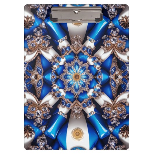 Patriotische Zwischenablage mit argentinischen Far Klemmbrett (Vorderseite)