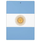 Patriotische Zwischenablage mit argentinischer Fla Klemmbrett (Rückseite)