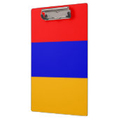Patriotische Zwischenablage mit armenischer Flagge Klemmbrett (Links)