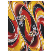 Patriotische Zwischenablage mit belgischen Farben Klemmbrett (Rückseite)