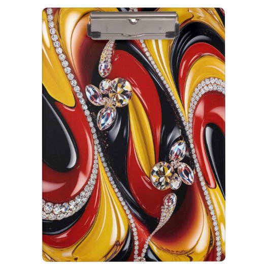 Patriotische Zwischenablage mit belgischen Farben Klemmbrett (Vorderseite)