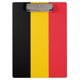 Patriotische Zwischenablage mit belgischer Flagge Klemmbrett