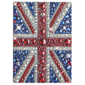 Patriotische Zwischenablage mit britischen Farben Klemmbrett (Rückseite)