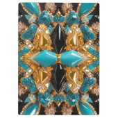 Patriotische Zwischenablage mit den Bahamas-Farben Klemmbrett (Rückseite)