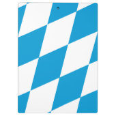 Patriotische Zwischenablage mit der Flagge Bayerns Klemmbrett (Rückseite)