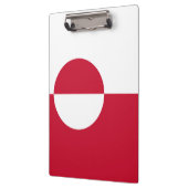 Patriotische Zwischenablage mit der Flagge Grönlan Klemmbrett (Links)