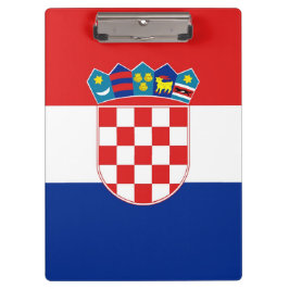 Patriotische Zwischenablage mit der Flagge Kroatie Klemmbrett