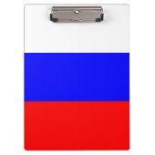 Patriotische Zwischenablage mit der Flagge Russlan Klemmbrett (Vorderseite)