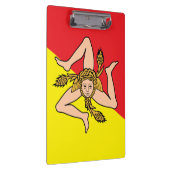 Patriotische Zwischenablage mit der Flagge Sizilie Klemmbrett (Rechts)