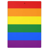 Patriotische Zwischenablage mit der Pride-Flagge f Klemmbrett (Rückseite)