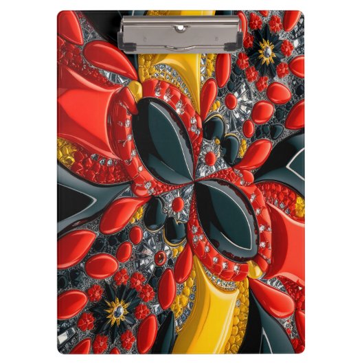 Patriotische Zwischenablage mit deutschen Farben Klemmbrett (Vorderseite)