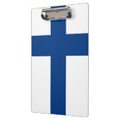 Patriotische Zwischenablage mit finnischer Flagge Klemmbrett (Links)