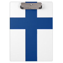 Patriotische Zwischenablage mit finnischer Flagge Klemmbrett