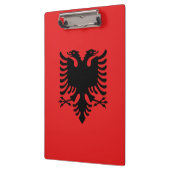 Patriotische Zwischenablage mit Flagge Albaniens Klemmbrett (Links)