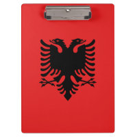 Patriotische Zwischenablage mit Flagge Albaniens
