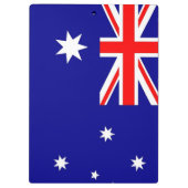 Patriotische Zwischenablage mit Flagge Australiens Klemmbrett (Rückseite)
