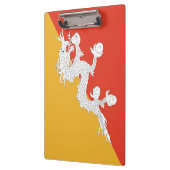 Patriotische Zwischenablage mit Flagge Bhutans Klemmbrett (Links)