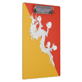 Patriotische Zwischenablage mit Flagge Bhutans Klemmbrett (Rechts)