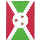 Patriotische Zwischenablage mit Flagge Burundis Klemmbrett (Rückseite)