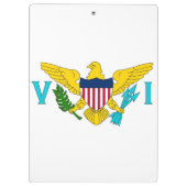 Patriotische Zwischenablage mit Flagge der Jungfra Klemmbrett (Rückseite)