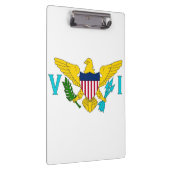 Patriotische Zwischenablage mit Flagge der Jungfra Klemmbrett (Rechts)