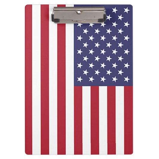 Patriotische Zwischenablage mit Flagge der USA Klemmbrett (Vorderseite)