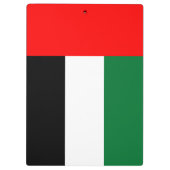 Patriotische Zwischenablage mit Flagge der VAE Klemmbrett (Rückseite)