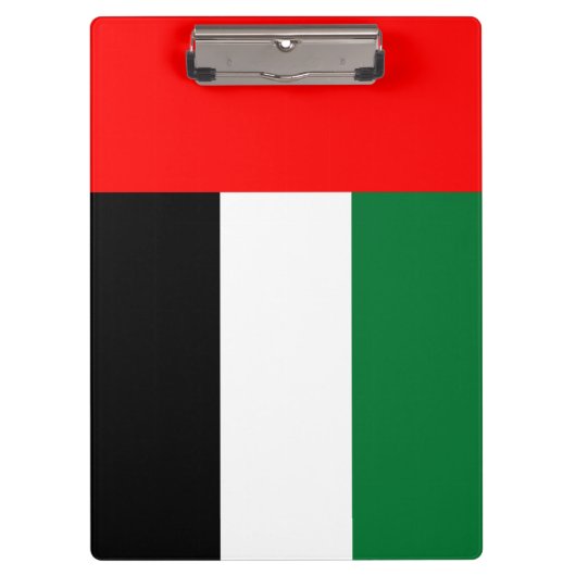 Patriotische Zwischenablage mit Flagge der VAE Klemmbrett (Vorderseite)
