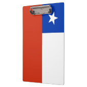 Patriotische Zwischenablage mit Flagge des Chilen Klemmbrett (Links)