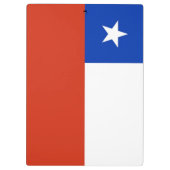 Patriotische Zwischenablage mit Flagge des Chilen Klemmbrett (Rückseite)