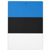 Patriotische Zwischenablage mit Flagge Estlands Klemmbrett (Rückseite)