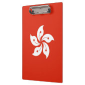 Patriotische Zwischenablage mit Flagge Hongkongs Klemmbrett (Links)