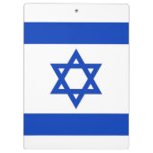Patriotische Zwischenablage mit Flagge Israels Klemmbrett (Rückseite)