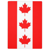 Patriotische Zwischenablage mit Flagge Kanadas Klemmbrett (Rückseite)