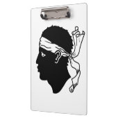 Patriotische Zwischenablage mit Flagge Korsikas Klemmbrett (Links)