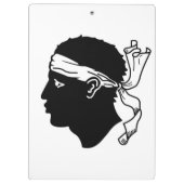 Patriotische Zwischenablage mit Flagge Korsikas Klemmbrett (Rückseite)