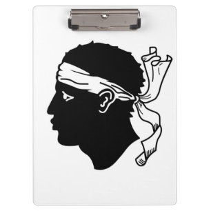 Patriotische Zwischenablage mit Flagge Korsikas Klemmbrett